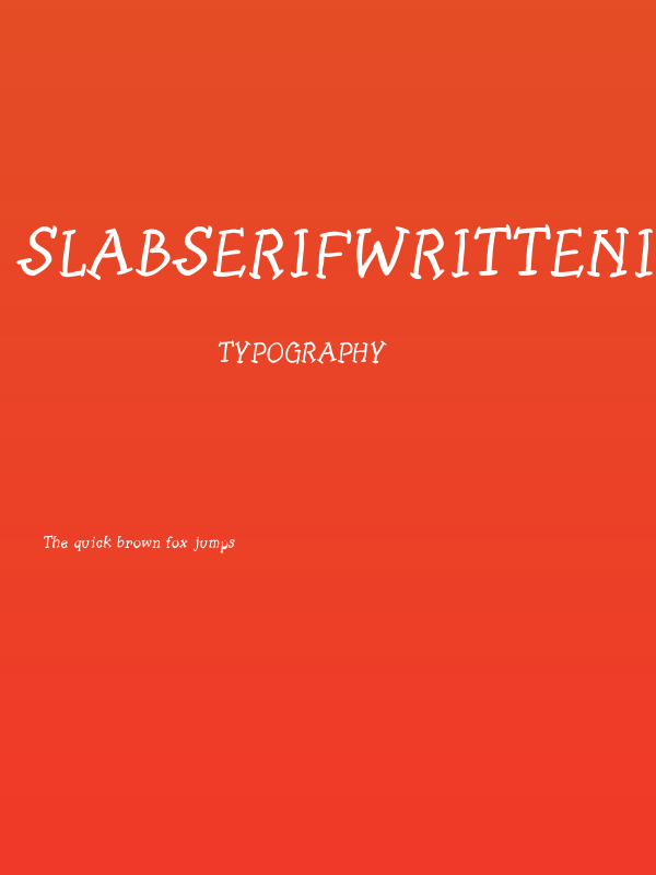 SlabSerifWrittenItalic Poster