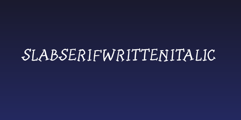 SlabSerifWrittenItalic Social Header