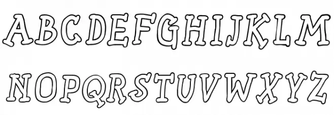 SlabSerifWrittenOutlineBold Fuentes MAYÚSCULAS