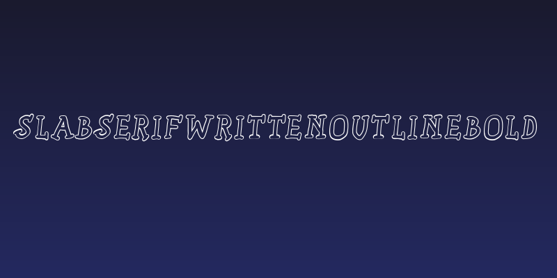 SlabSerifWrittenOutlineBold Social Header