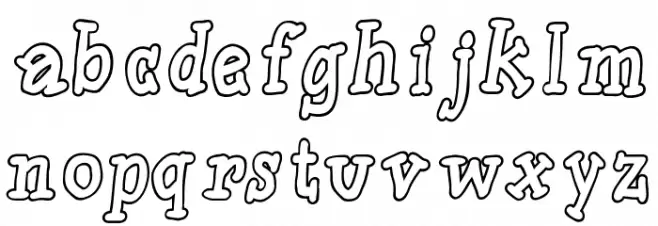SlabSerifWrittenOutlineBold 字体 小写