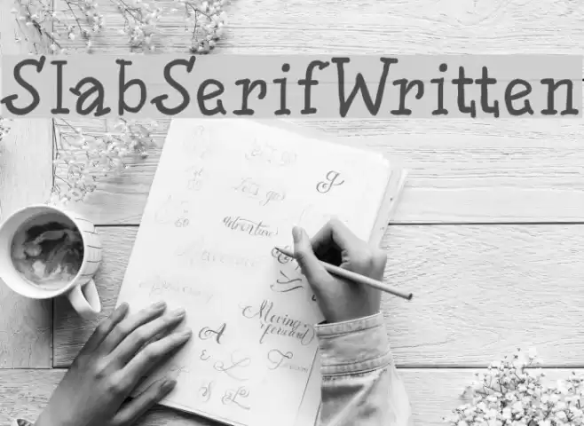 SlabSerifWritten Font examples