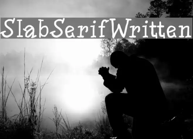 SlabSerifWritten Font examples