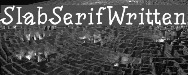 SlabSerifWritten Font examples