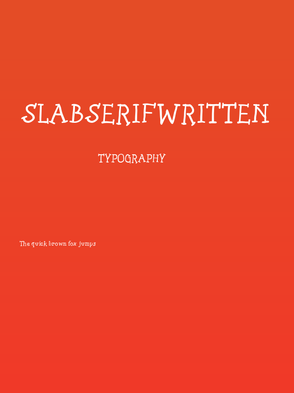 SlabSerifWritten Poster