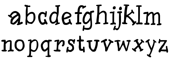 SlabSerifWritten Font LOWERCASE