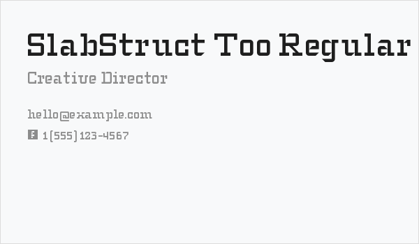 SlabStruct Too Regular Business Card