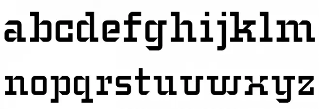 SlabStruct Too Regular Font LOWERCASE