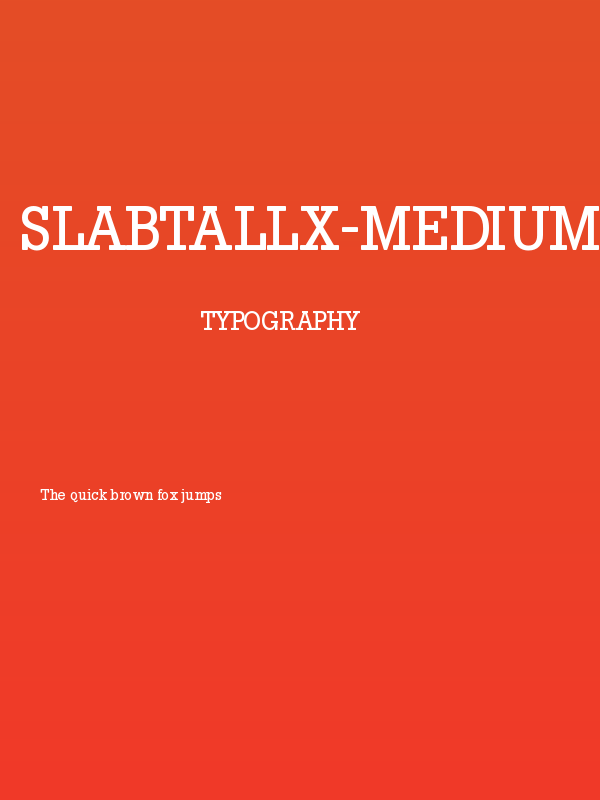 SlabTallX-Medium Poster