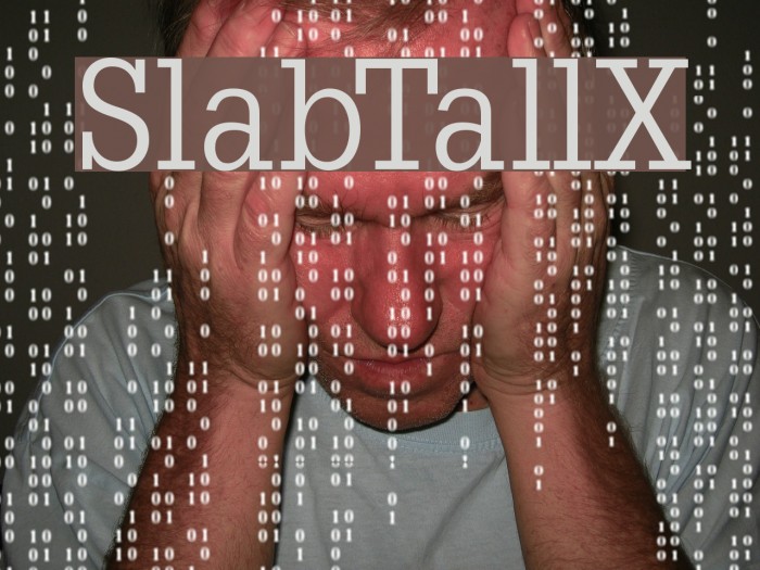 SlabTallX Font examples