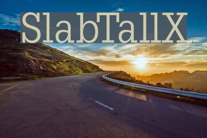 SlabTallX Font examples