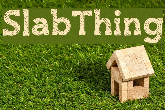 SlabThing Font examples