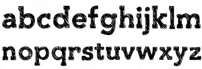 SlabThing Schriftart Kleinbuchstaben