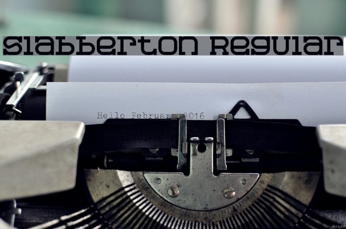 Slabberton Regular Font examples