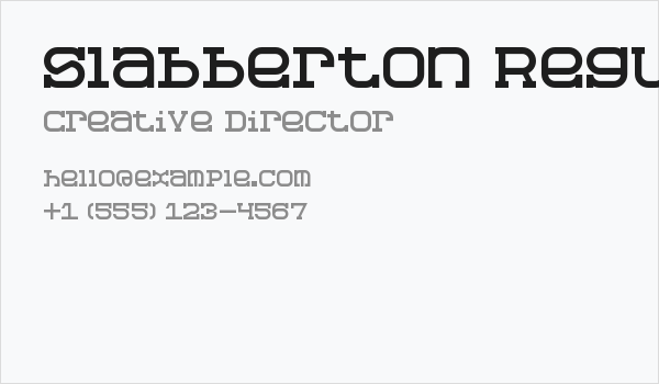 Slabberton Regular Business Card
