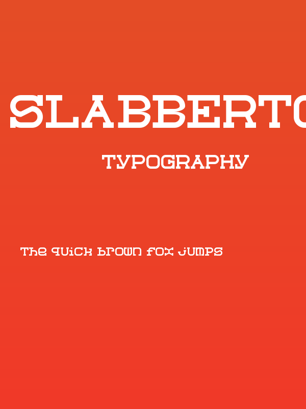Slabberton Regular Poster