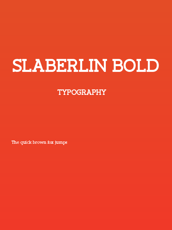 Slaberlin Bold Poster