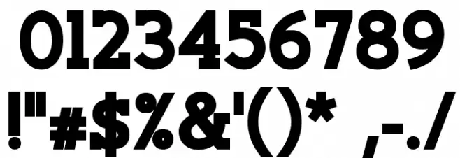 Slaberlin XBold Font OTHER CHARS