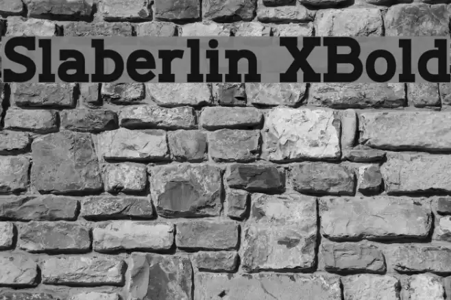 Slaberlin XBold Font examples