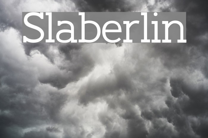 Slaberlin Font examples