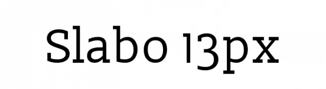 Slabo 13px  Скачать бесплатные шрифты