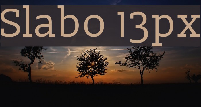 Slabo 13px Font examples