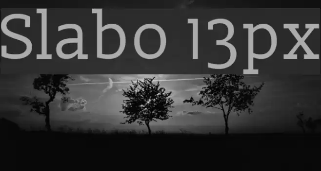 Slabo 13px Font examples