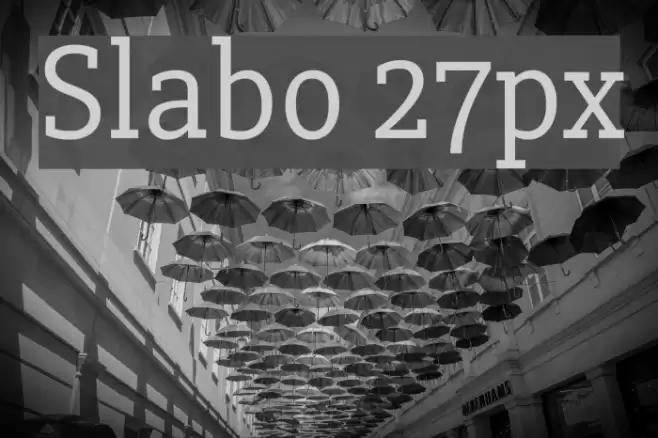 Slabo 27px Font examples