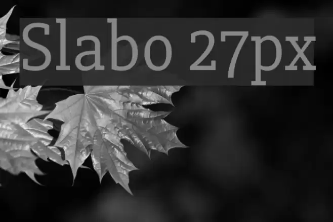 Slabo 27px Font examples