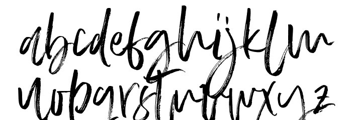 Slabor Brush Font LOWERCASE