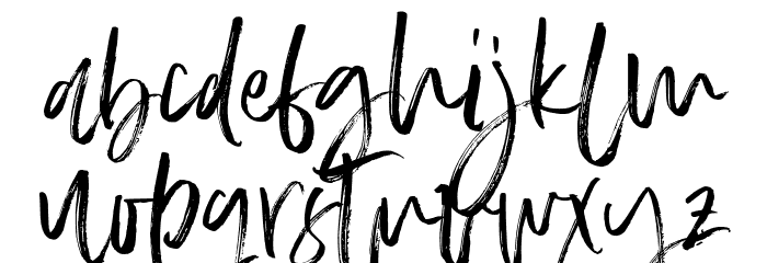 SlaborBrush Font LOWERCASE