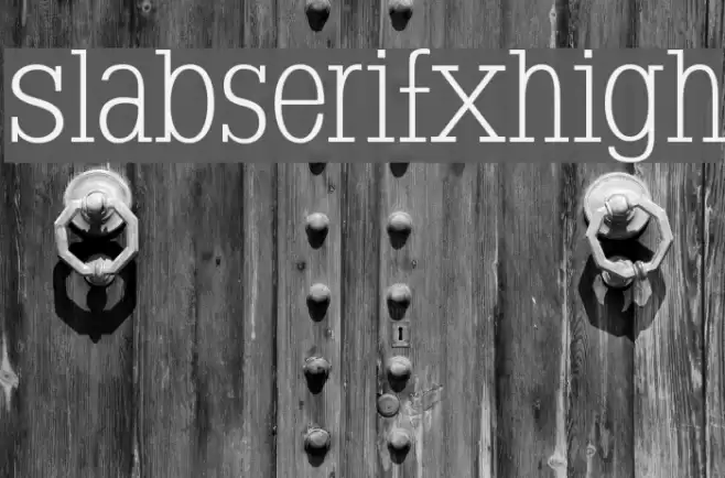 SlabserifXhigh Font examples