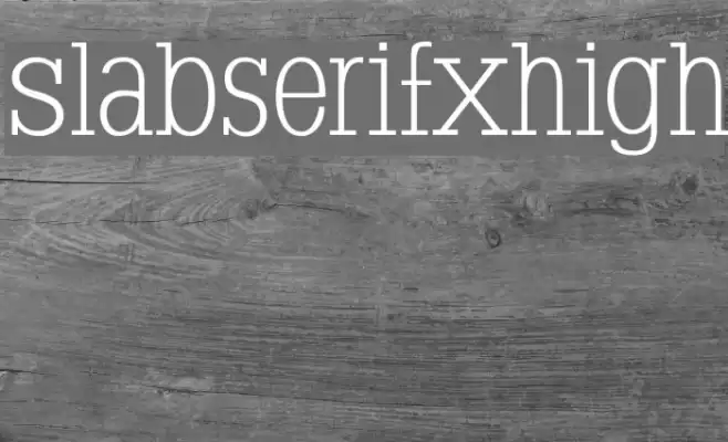 SlabserifXhigh Font examples