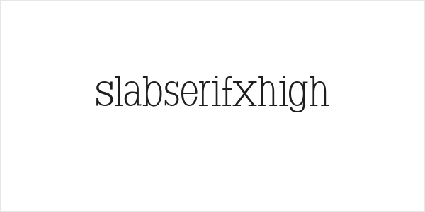 SlabserifXhigh Logo