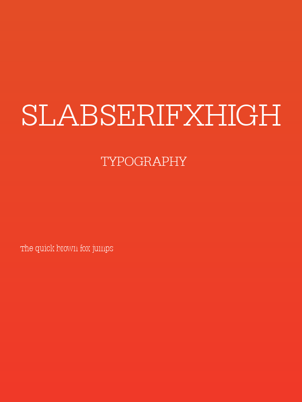 SlabserifXhigh Poster