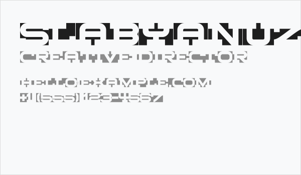 Slabyanuz titling inverted Business Card