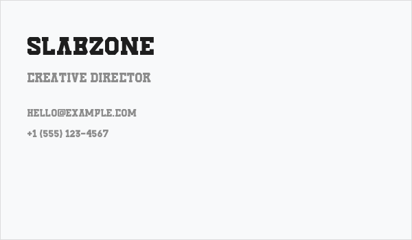 Slabzone Business Card