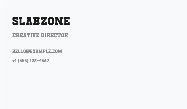 Slabzone Business Card