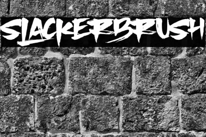 SlackerBrush Шрифта examples