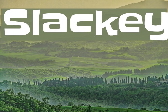 Slackey Font examples