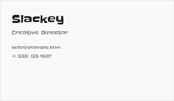 Slackey Business Card