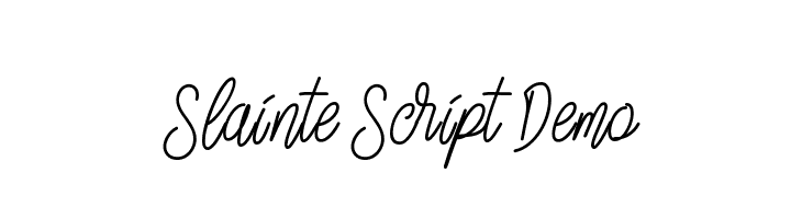 Slainte Script Demo  नि: शुल्क फ़ॉन्ट्स डाउनलोड