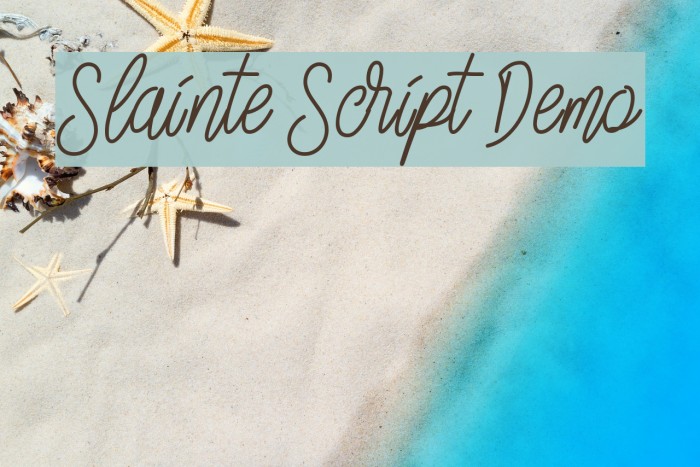 Slainte Script Demo Font examples