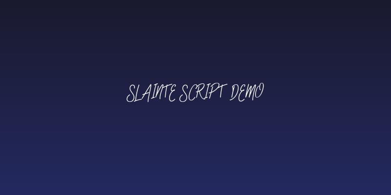 Slainte Script Demo Social Header