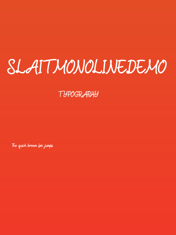 SlaitMonolineDEMO Poster