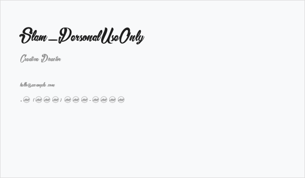 Slam_PersonalUseOnly Business Card