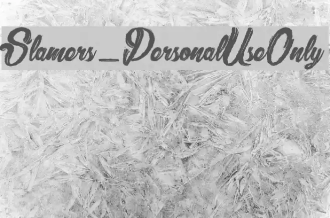 Slamers_PersonalUseOnly Шрифта examples