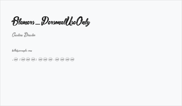 Slamers_PersonalUseOnly Business Card