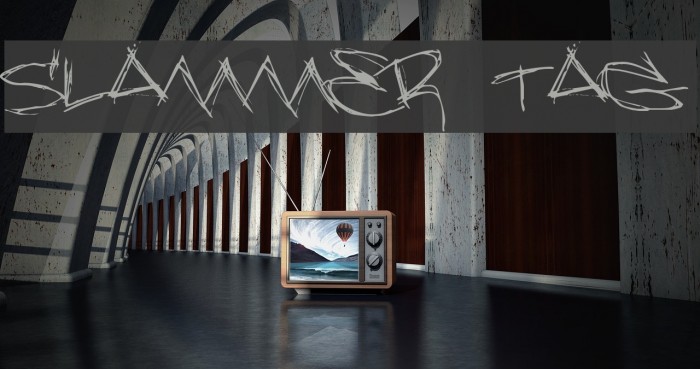 Slammer tag Font examples