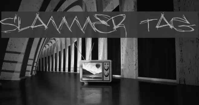 Slammer tag フォント examples